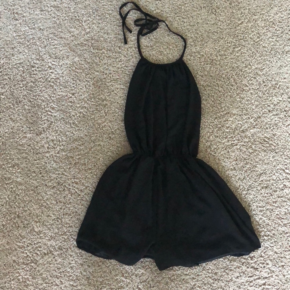 Black halter romper